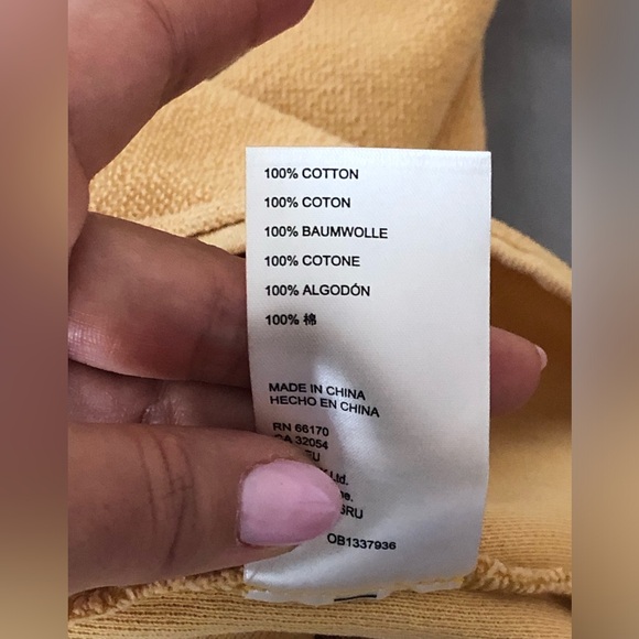 Free People/We the Free 100% Cotton Yellow/Mustard Colored Top - Picture 5 of 5